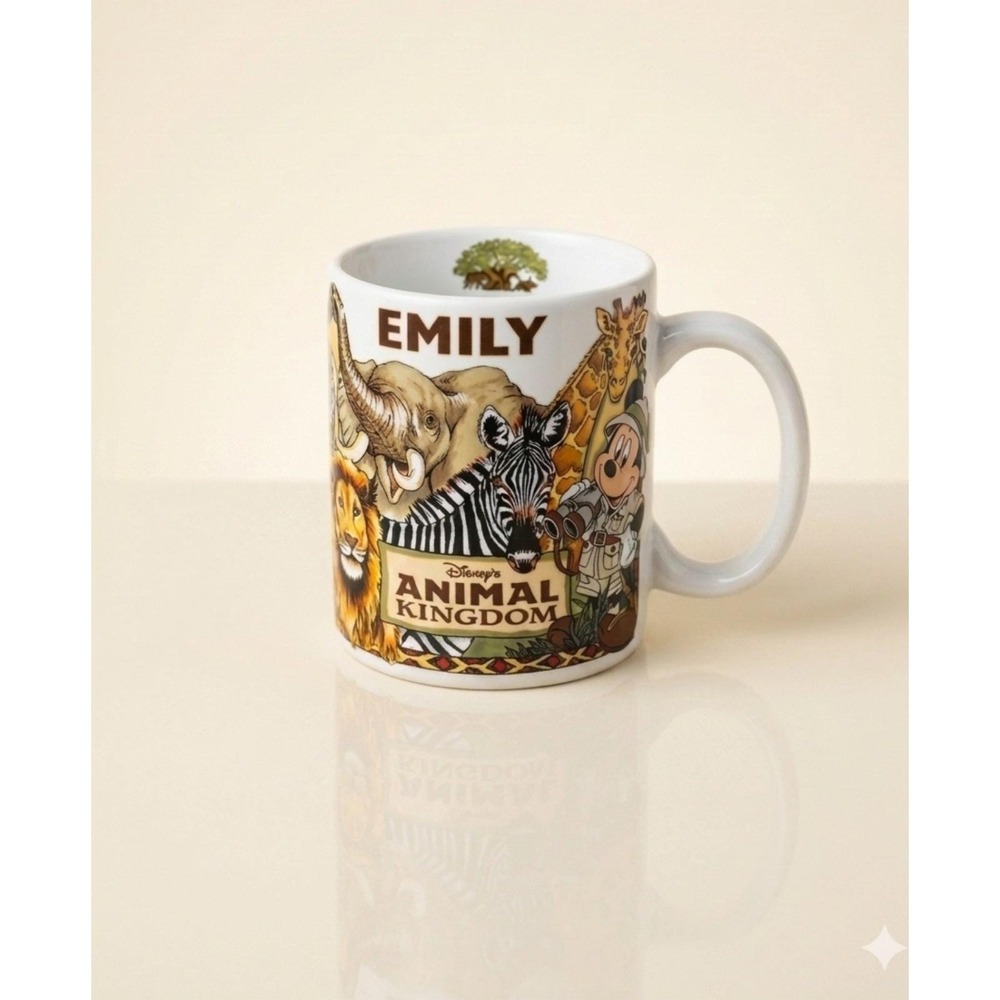 Disney Animal Kingdom Emily Personalized Safari Mickey Mouse 11 Oz Coffee Mug